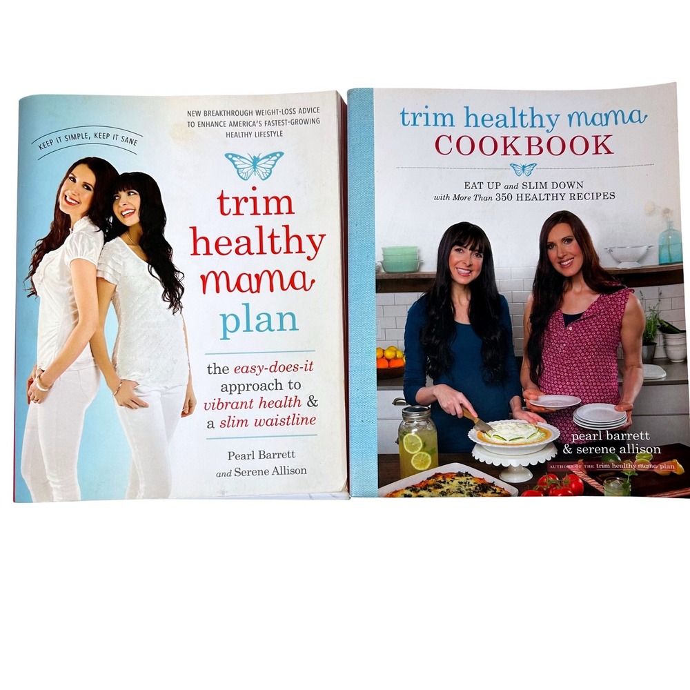 Trim Healthy Mama Plan and Cookbook 2 Book Set Pearl Barrett Serene Allison